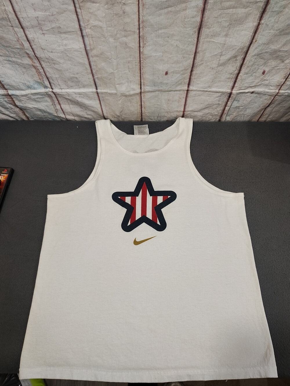 Vintage Nike Tank Top Made In USA White Size XL Athletic Beach Gym